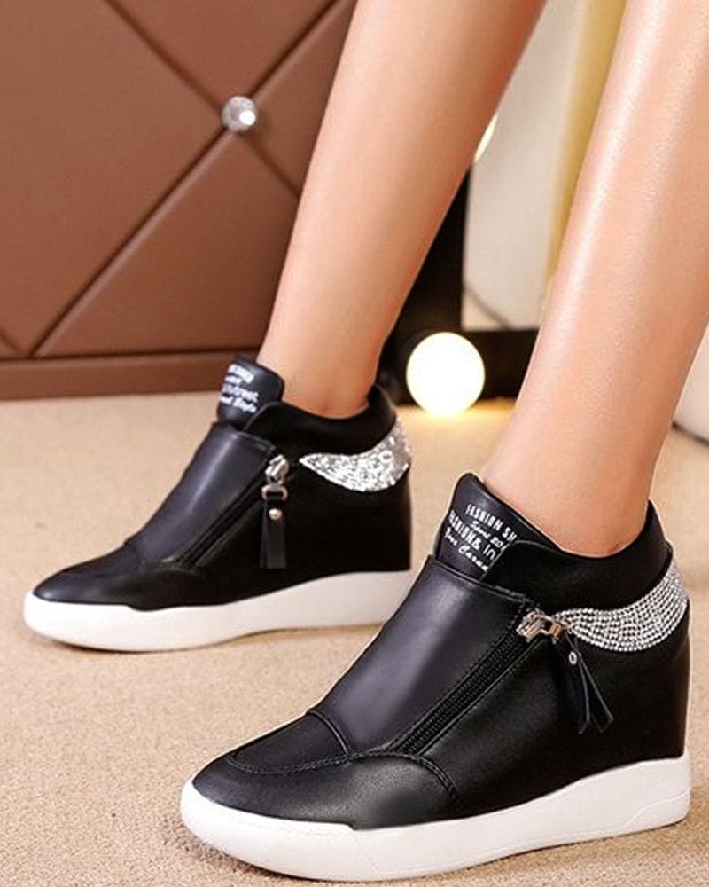 Levoire | Chaussures De Sport À Talon Compensé Noir