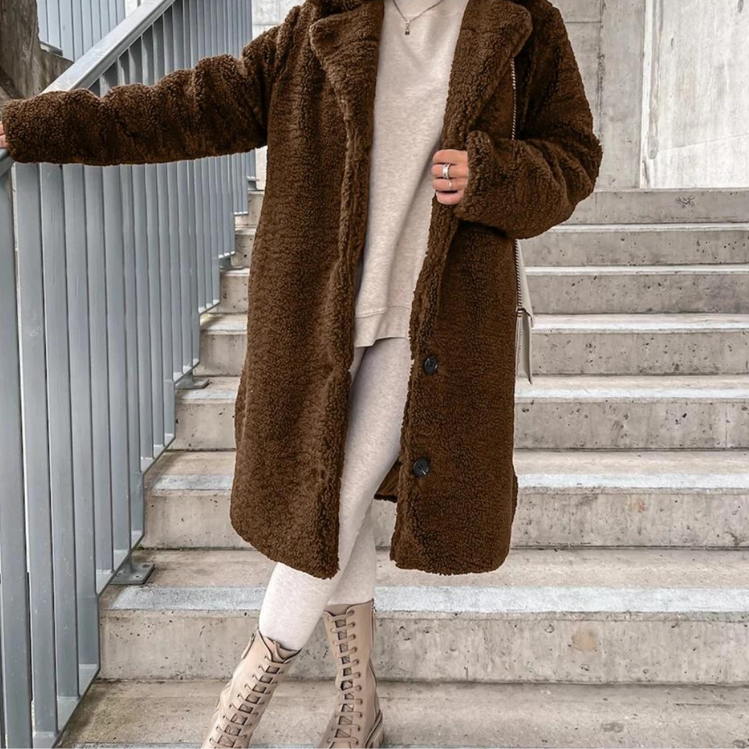 Levoire | Manteau Long Élégant Pour Femme Brun