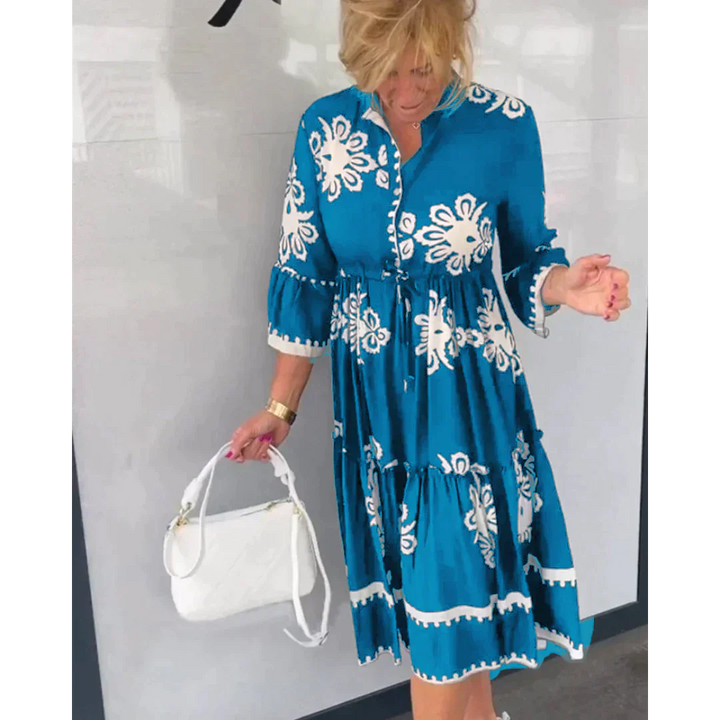 Levoire | Robe à fleurs élégante Bleu