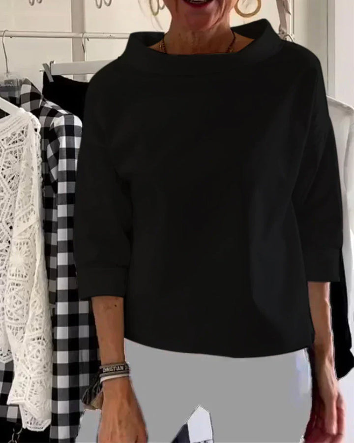 Levoire | Haut À Encolure Bateau Classique Pour Femmes Noir