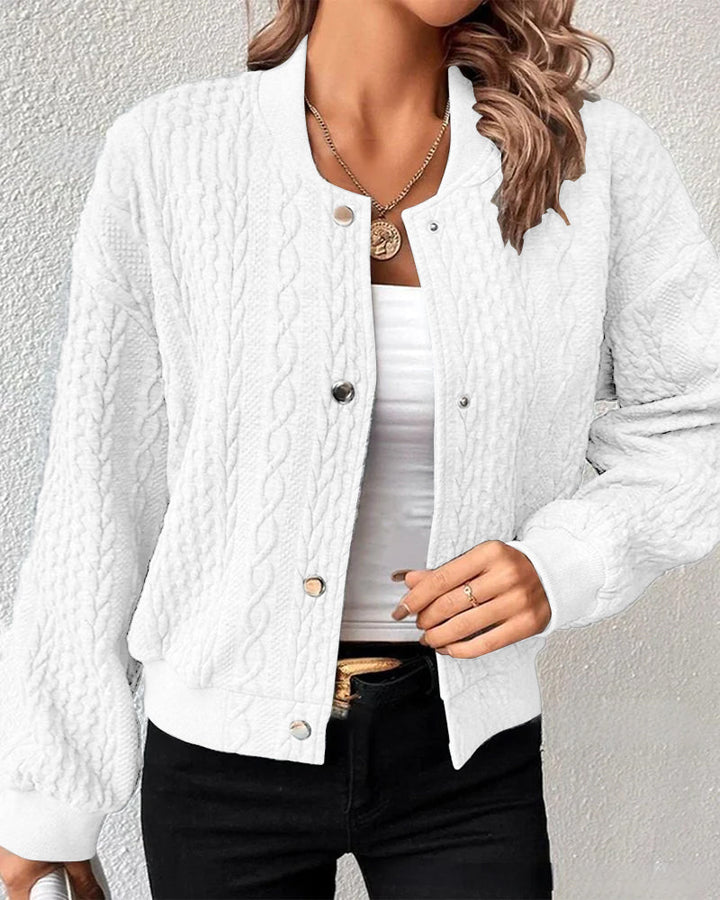 Levoire | Veste en tricot courte confortable Blanc