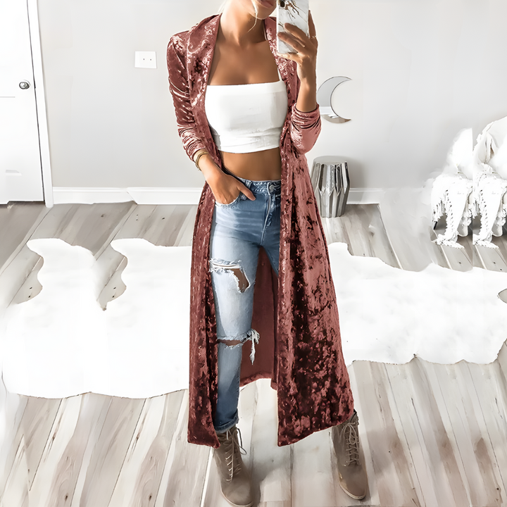 Levoire | Veste Dames En Velours Élégant Rosa
