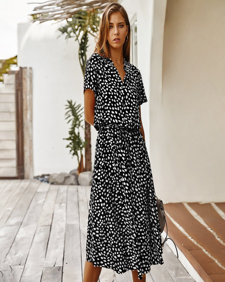 Levoire | Robe chemise pour femmes midi Noir