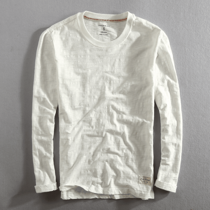 Levoire | T-Shirt En Coton À Manches Longues Blanc Arctique