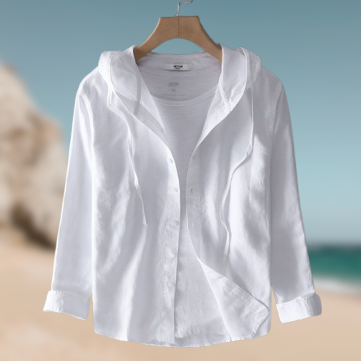 Levoire | Chemise respirante avec capuche Bianco