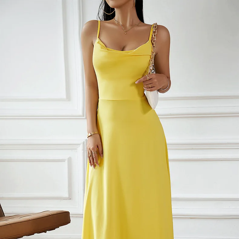 Levoire | Robe Maxi Élégante Et Durable Jaune