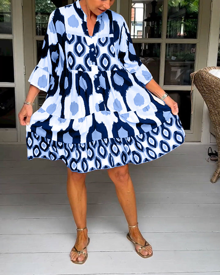 Levoire | Robe D'Été Midi Décontractée En A Avec Motif