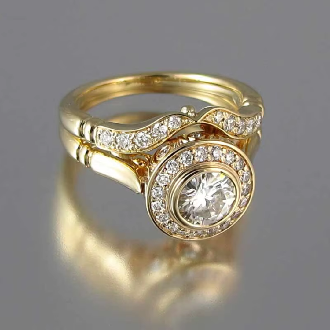 Levoire | Vintage Gold Et Zirkonia Paquet D'Anneau Or