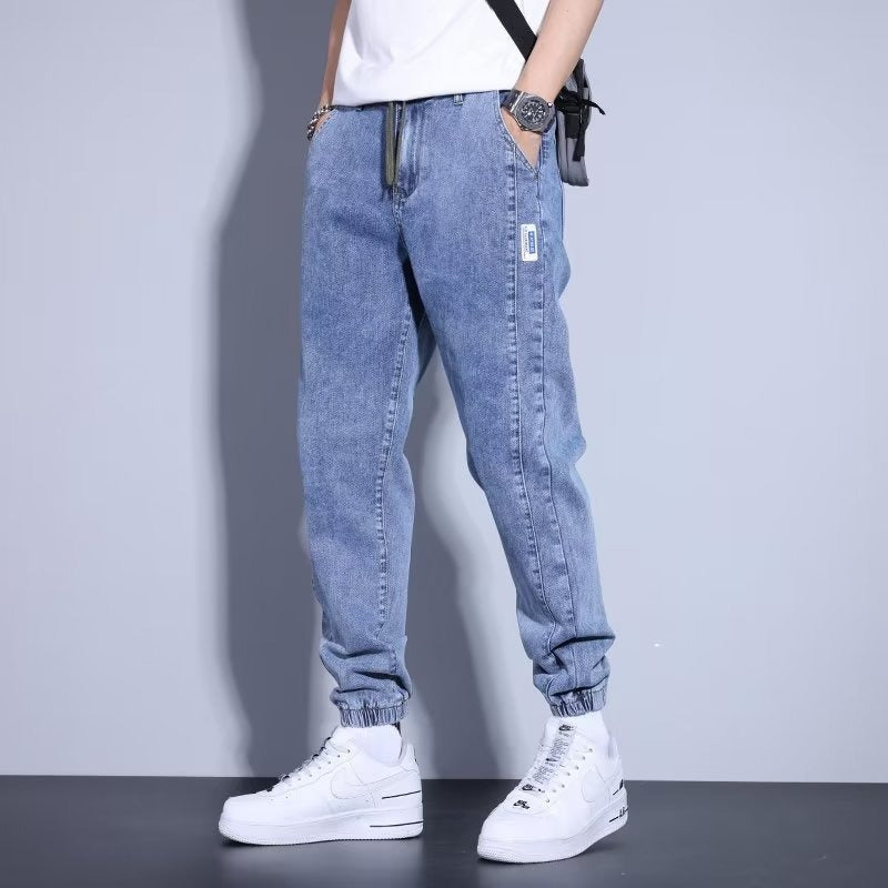 Levoire | Hommes Pantalon de jogging en denim doux style pour hommes Bleu