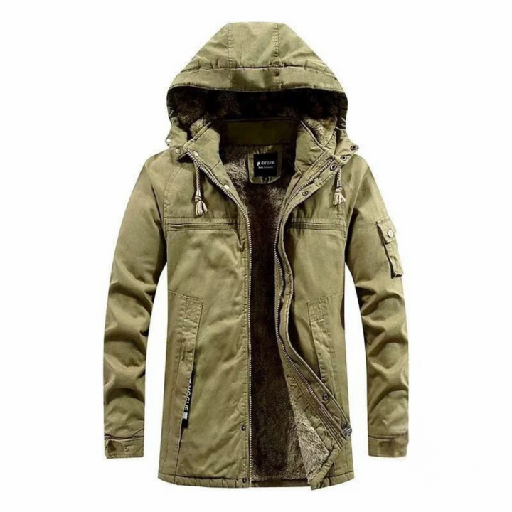 Levoire | Veste D'Extérieur Chaude Avec Doublure En Polaire Khaki