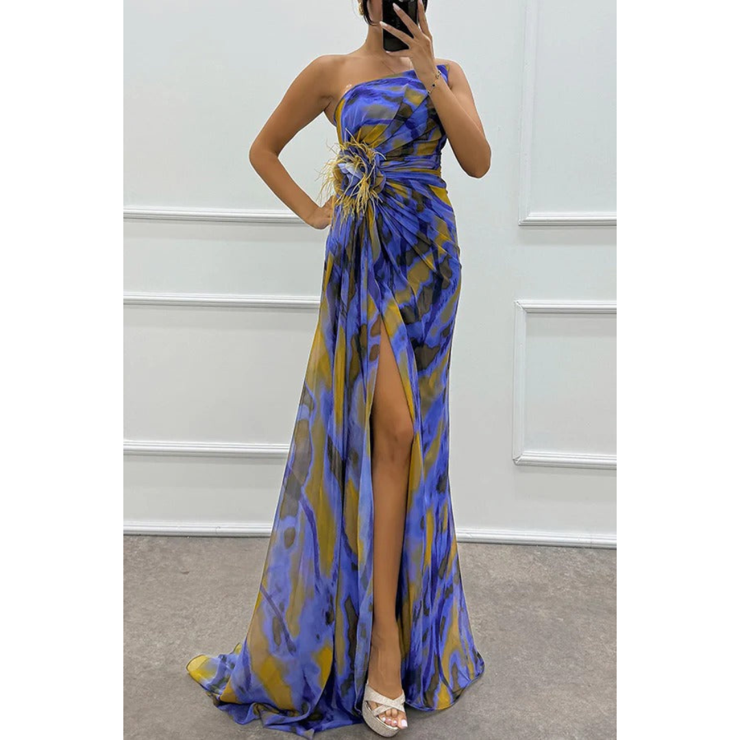 Levoire | Robe D'Invité De Mariage Élégante Et Enveloppante - Maxi Bleu Foncé