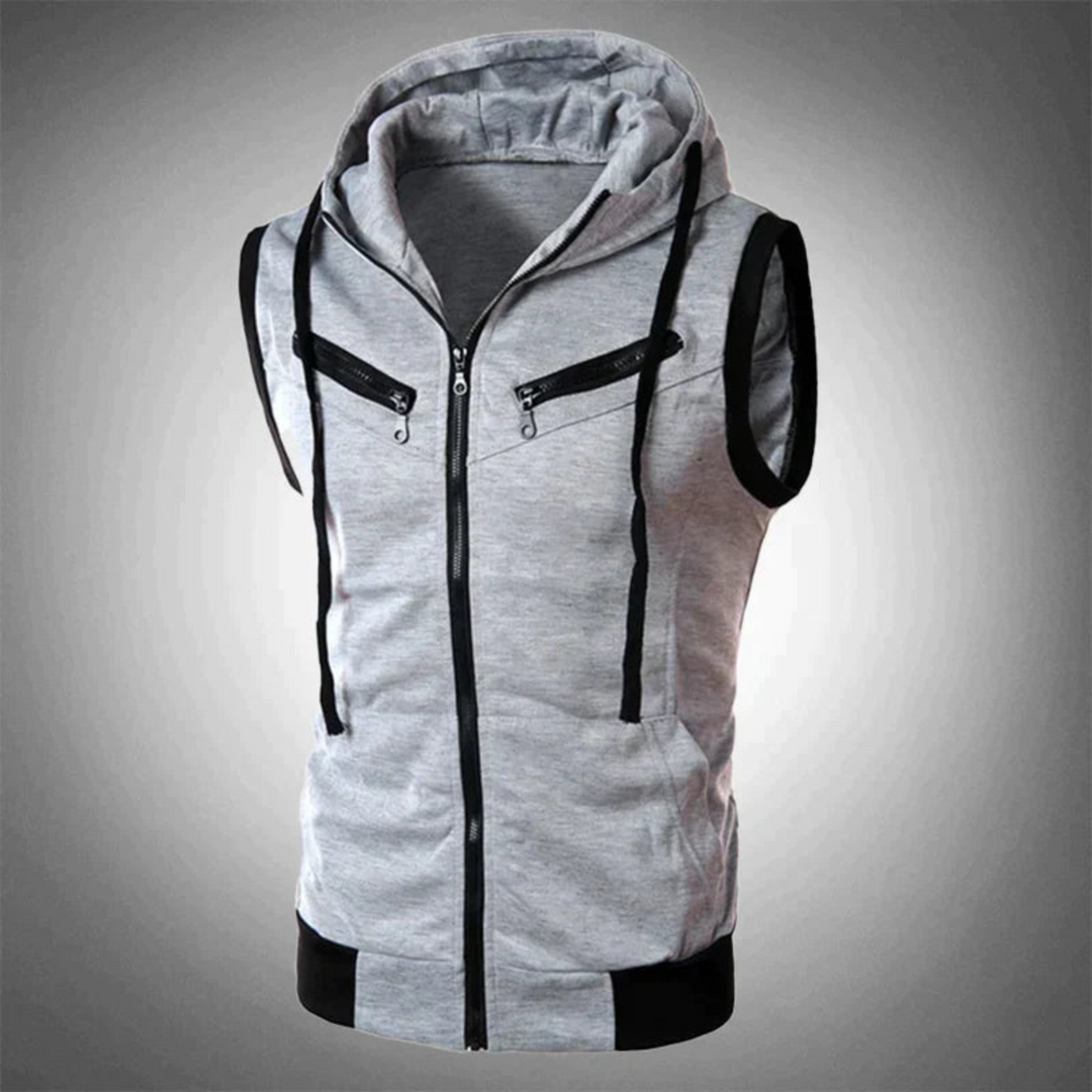 Levoire | Vest Avec Capuche Hommes Chaud Sans Manches