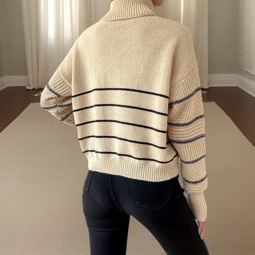 Levoire | Pullover Avec Col Roul Femmes Chaud Et Stylé