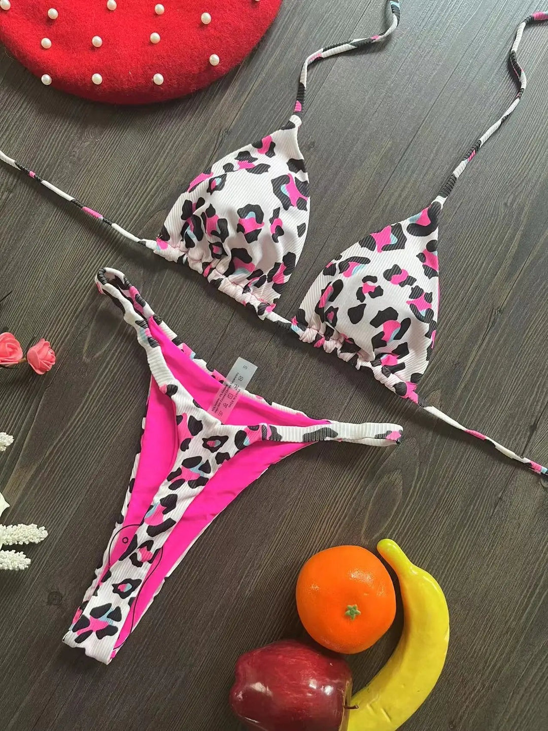 Levoire | Lotte Bikini - Beau Et Sexy Rosa noir à motifs