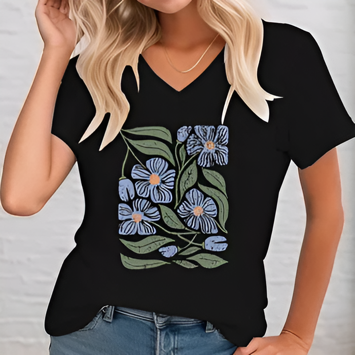 Levoire | Chemise À Fleurs Vintage Pour Femmes Noir