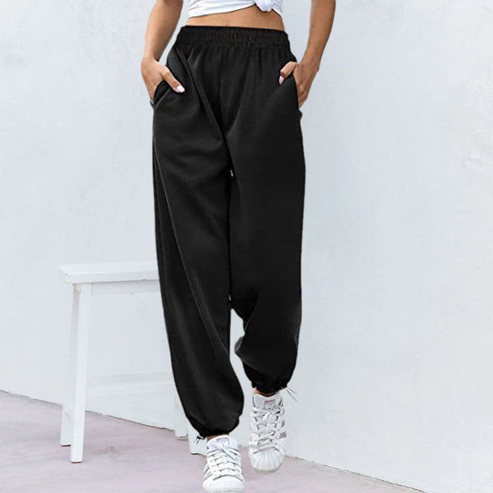 Levoire | Pantalon De Sport Pour Femmes Avec Jambe Large Et Cordon De Serrage Noir