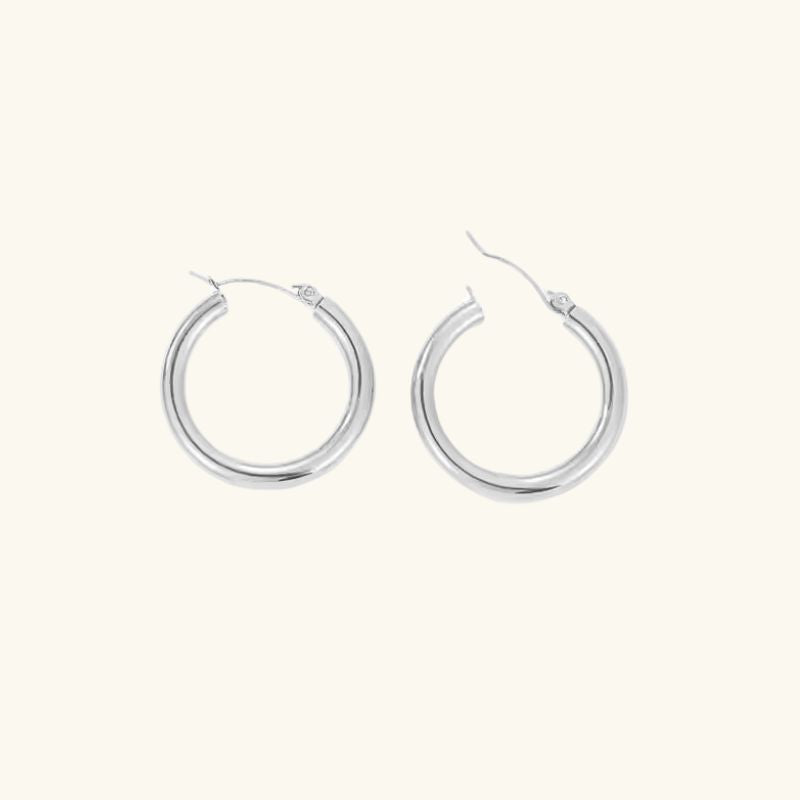 Levoire | Boucles D'Oreilles Rondes Larges Argent 30 mm