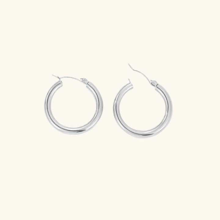 Levoire | Boucles D'Oreilles Rondes Larges Argent 30 mm