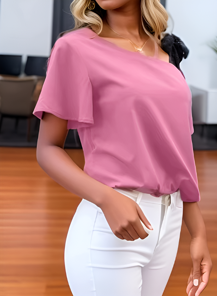 Levoire | Blouse Tendance Avec Ourlet En Dentelle