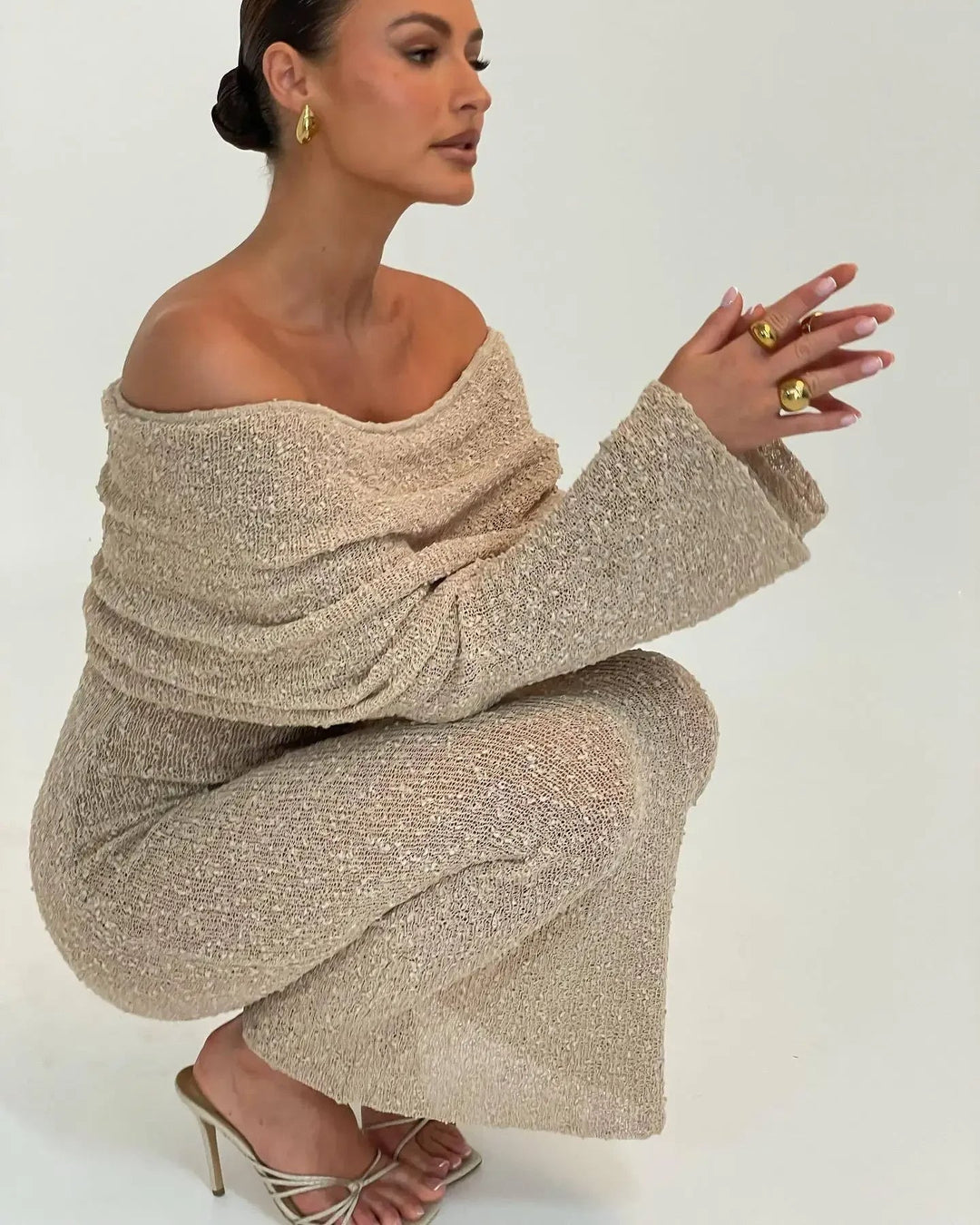 Levoire | Robe Maxi À Épaules Dénudées