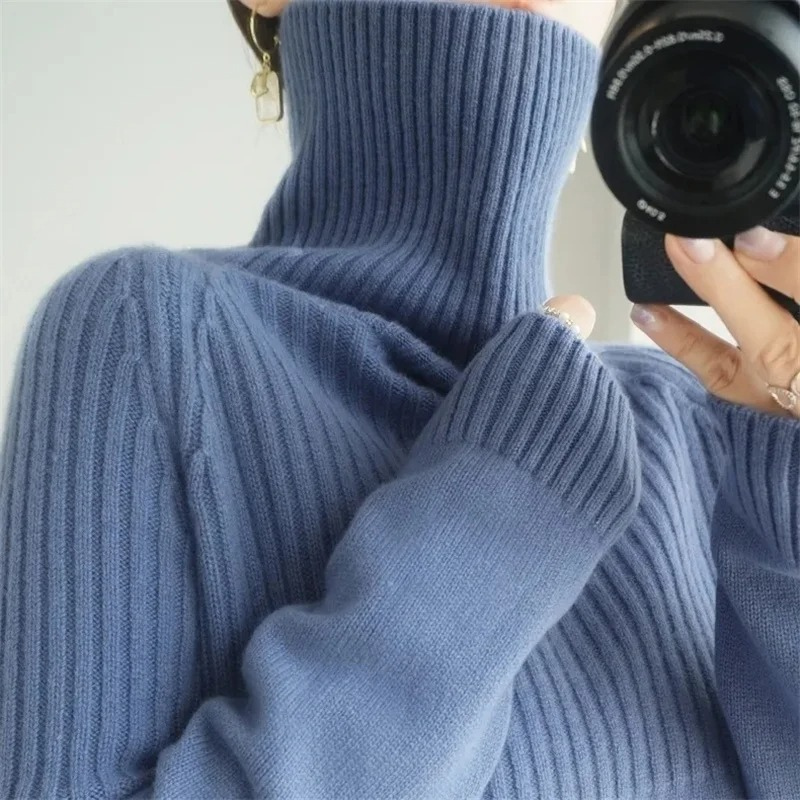 Levoire | Chemisier Femme Col Montant Plissé Accent Doux Et Chaud Chemisier Col Montant Femme Bleu