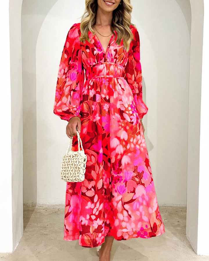 Levoire | Robe Maxi Avec Imprimé Floral Et Manches Légères