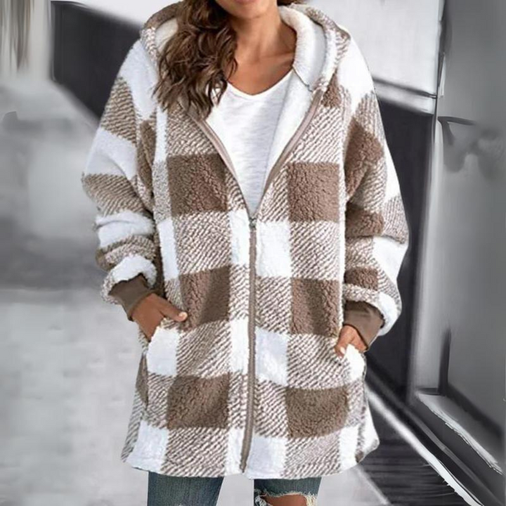 Levoire | Hoodie Surdimensionné Avec Doublure En Fausse Fourrure Pour Femmes Kaki