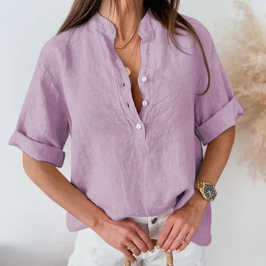 Levoire | Décontracté Élégant Blouse Mühelos Lila