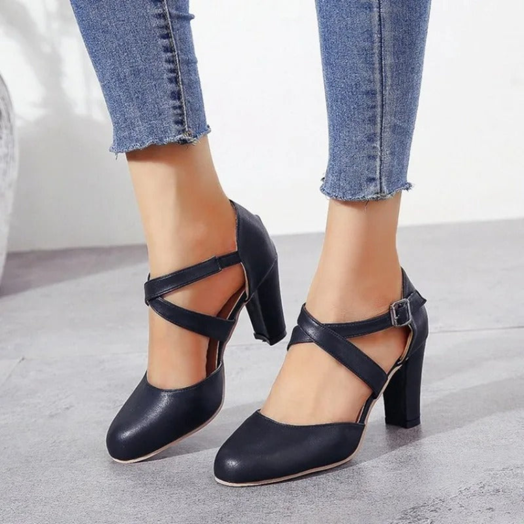 Levoire | Sandales À Levoire | Talons À Lanières Croisées Pour - Femmes - Formelles Noir