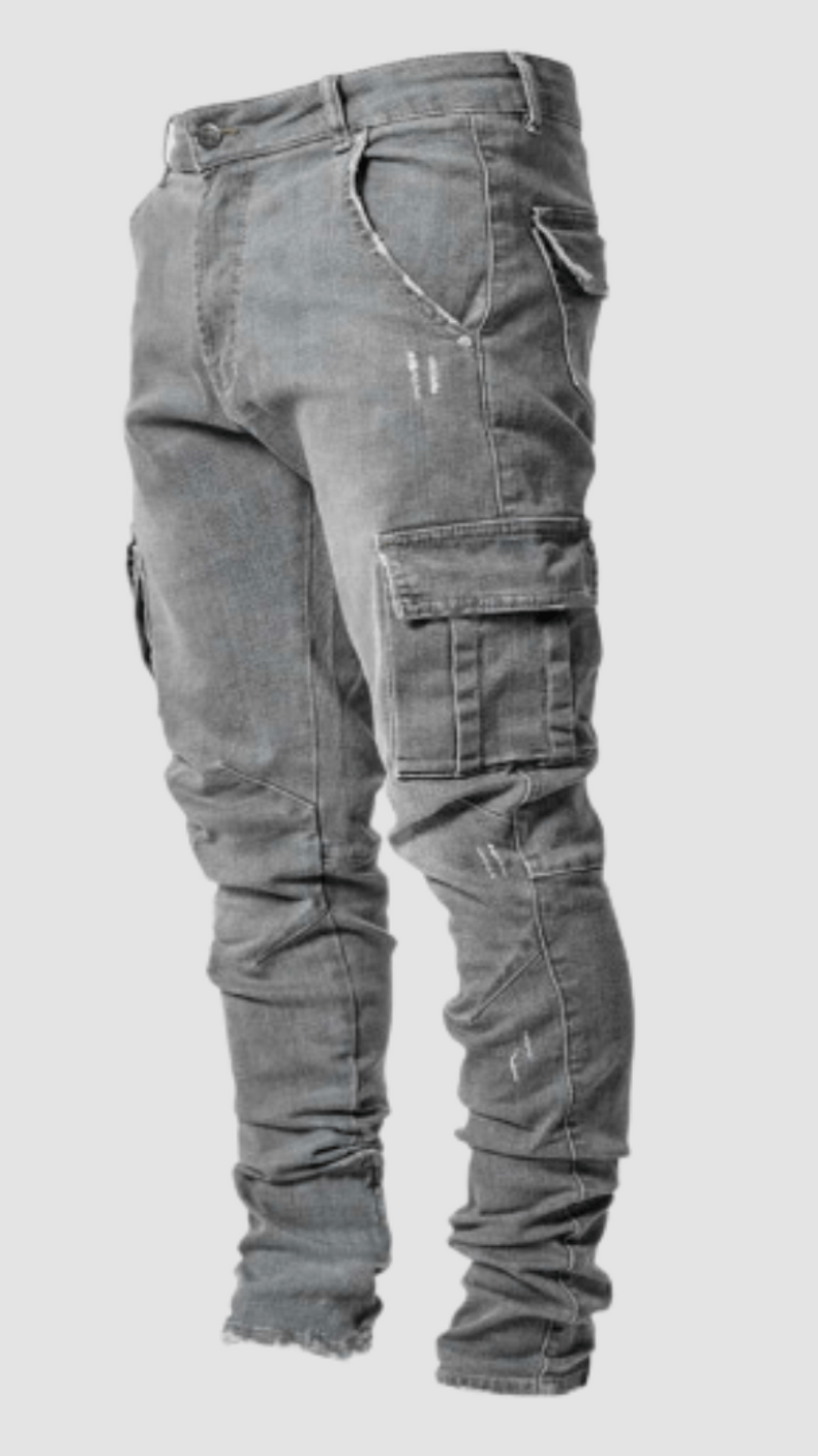 Levoire | Pantalon Cargo Denim Homme Gris