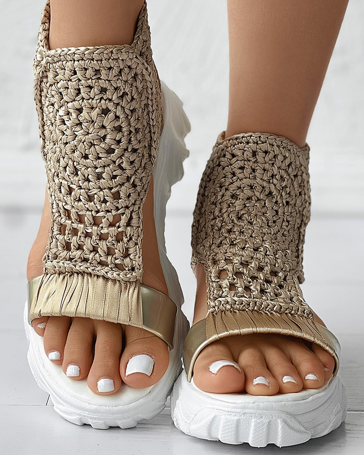 Levoire | Tricotés Lastiques Sandales Dt Or