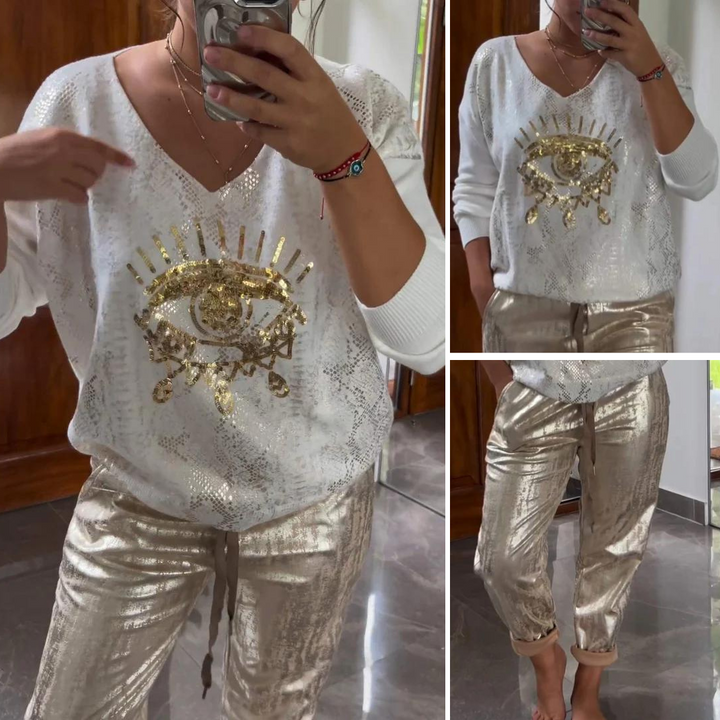 Levoire | Femme Ensemble blouse et pantalon Or