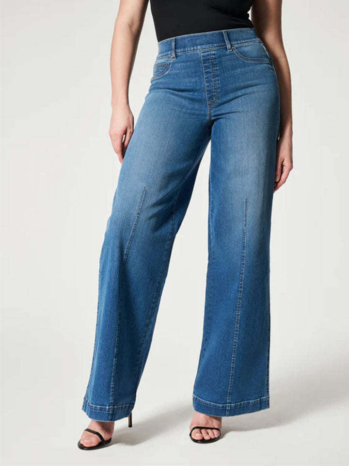 Levoire | Pull-On Jeans femme jambe large Bleu