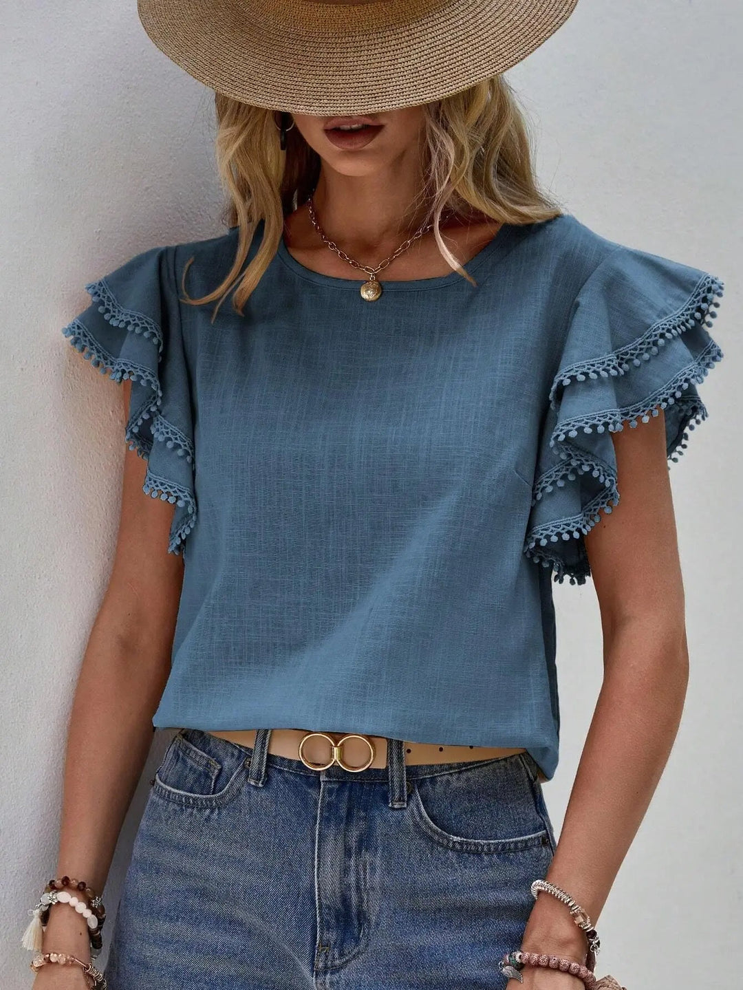 Levoire | Chemise élégante avec détails Bleu