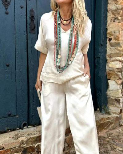 Levoire | Élégant Blouse Pantalon Ensemble