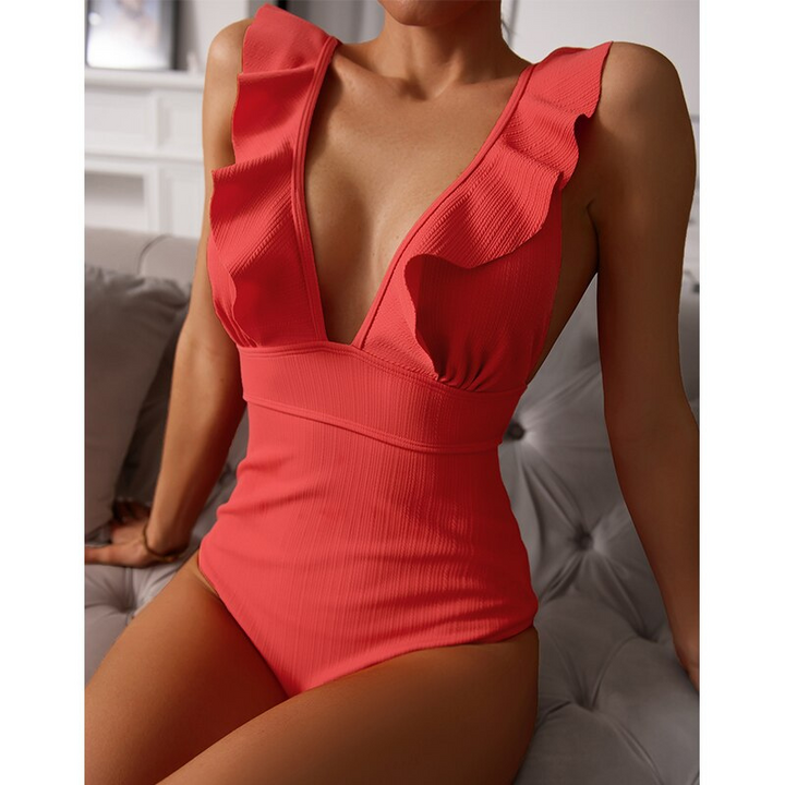 Levoire | Maillot de bain Boho pour femmes Maillot élégant et sexy Vêtements de bain pour femmes Rosa-Orange