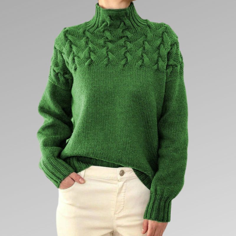 Levoire | Pull À Col Roulé Élégant Et Chaud Vert