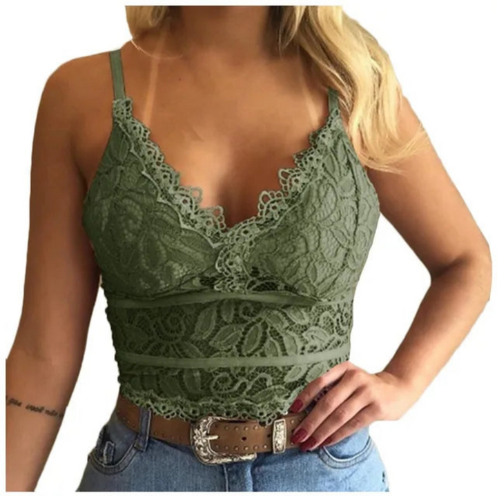 Levoire | Top sans manches pour femmes au look d'été Vert