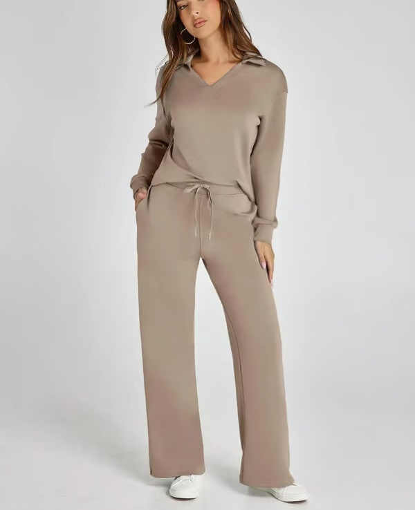 Levoire | Femmes Ensemble Deux Pièces Confortable & Tendance Apparence Pour Femmes Braun