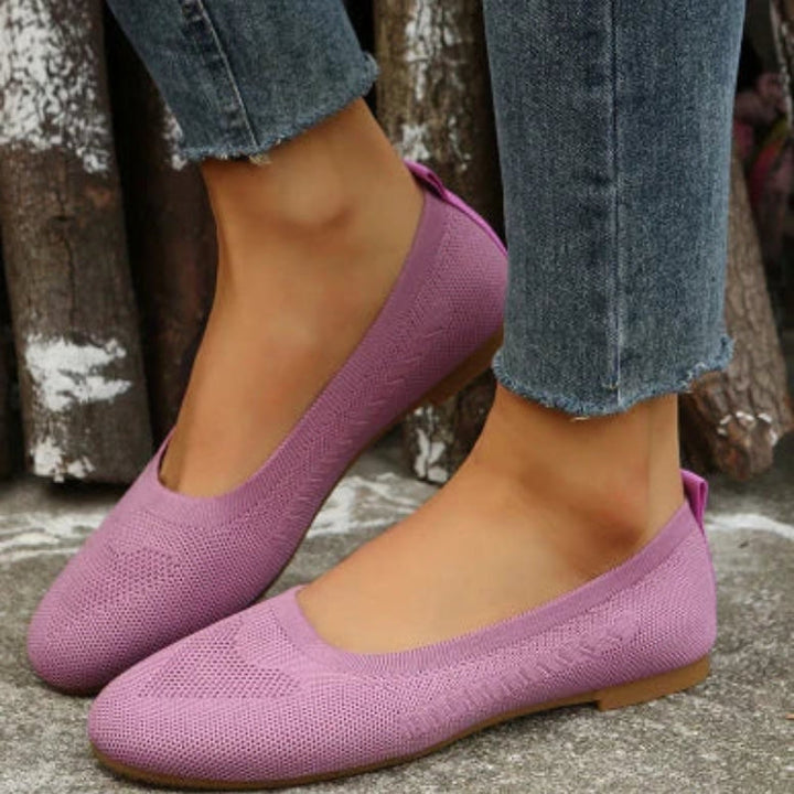 Levoire | Ballerines Plates Avec Bout Rond Et Design Respirant Lilla