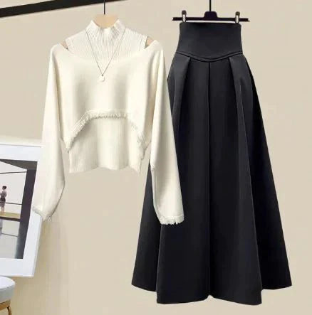 Levoire | Ensemble femme Chemise blanche et jupe noire