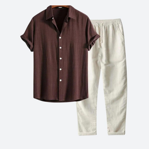 Levoire | Ensemble d'été pour hommes Pantalon stylé & Chemise pour hommes