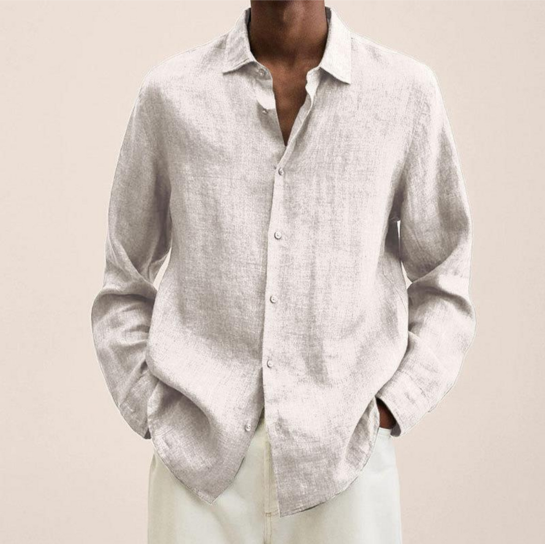 Levoire | Chemise En Lin FR Hommes Long Blanc