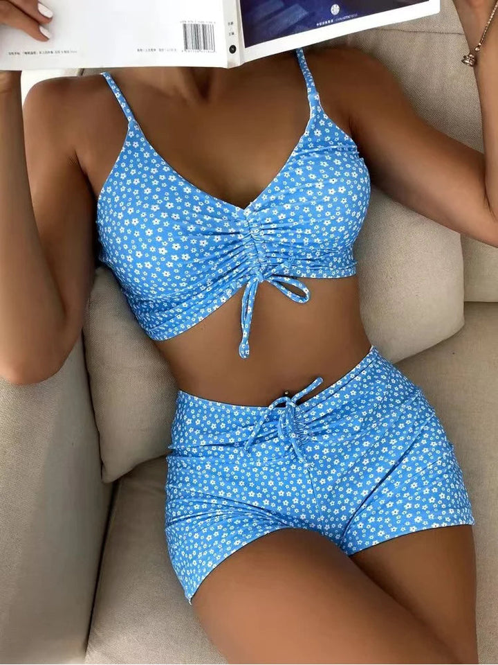 Levoire | Bikini Floral Une Déclaration D'Été Bleu