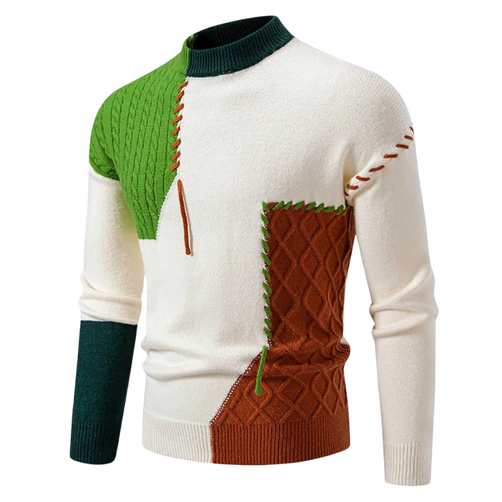Levoire | Pull Premium Pour Hommes Blanc Vert