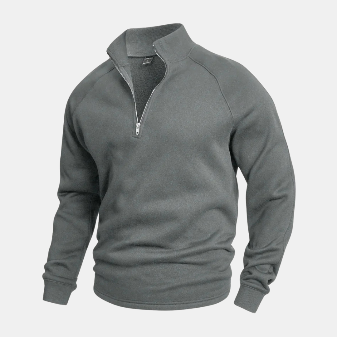 Levoire | Pull En Maille Avec Fermeture Éclair Élégante Harmaa