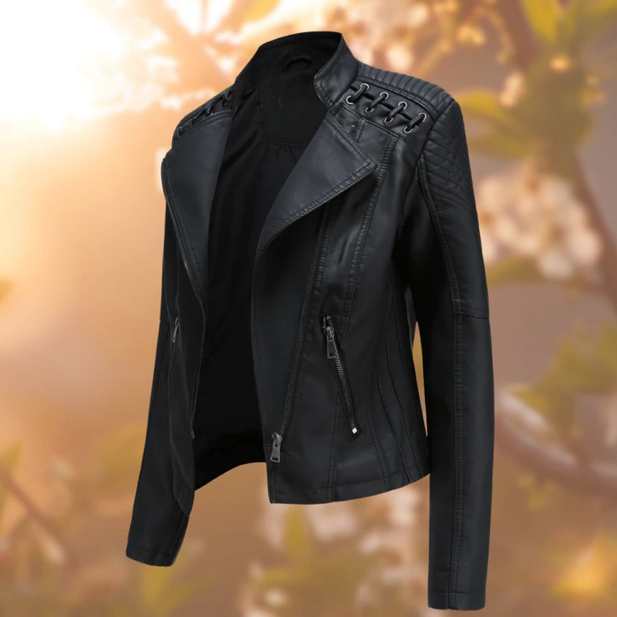 Levoire | Veste en cuir pour femme Noir