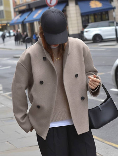 Levoire | Veste Pour Femmes Avec Fermeture À Double Bouton, Col Montant Et Décolleté En V, Idéale Pour Un Usage Quotidien