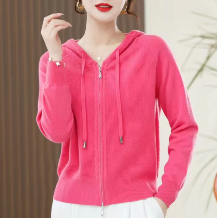 Levoire | Pull À Capuche En Cachemire Rosa
