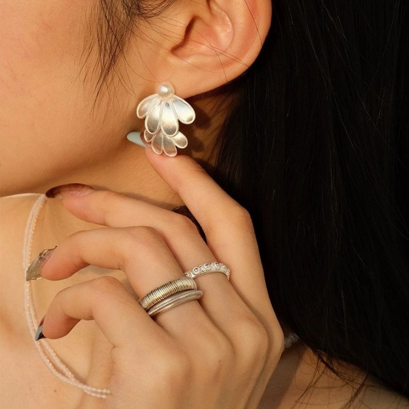 Levoire | Boucles D'Oreilles À Fleurs À Deux Couches